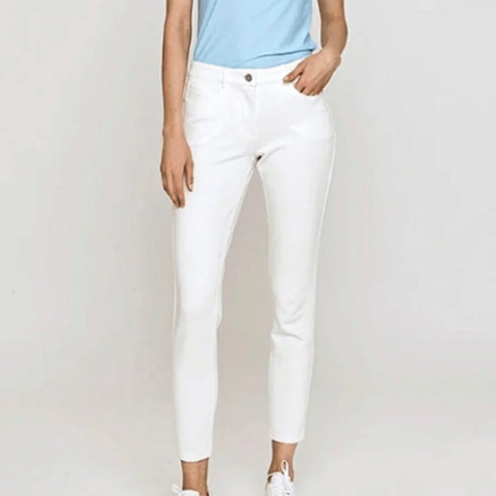 Movetes Eliza Double Knit Power Sculpt Stretch Tailored 5-Pocket Pant